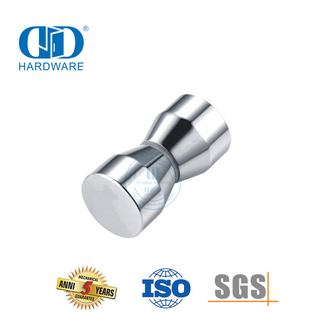 Stainless Steel Shower Cubicle Knob Handle Knob Brass Double Sided Grip Frameless Shower Door Knobs-DDSK003