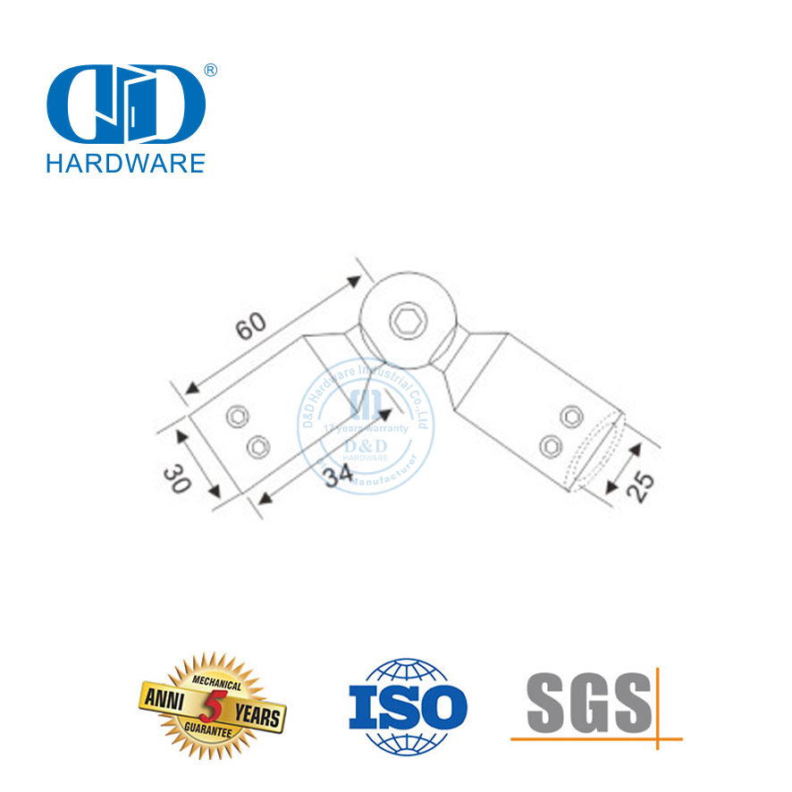 Stainless Steel Round Tube Connector Bathroom Holder Shower Tube Connectors Panel Connector Glass Fittings-DDSC026