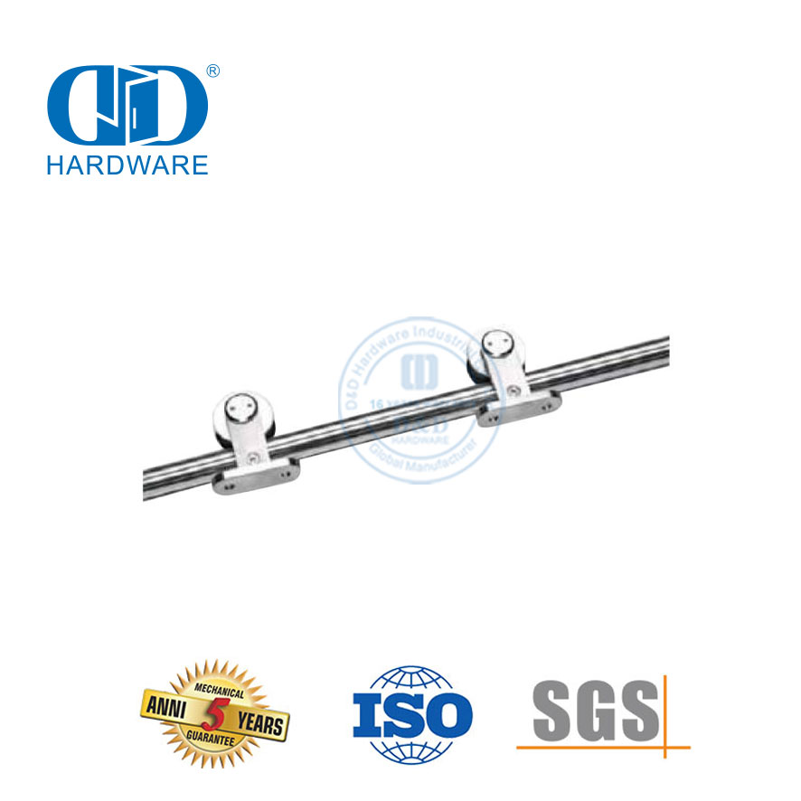 Industrial Stainless Steel Heavy Duty Glass Door Kits Sliding Barn Door Hardware Set-DDBD046