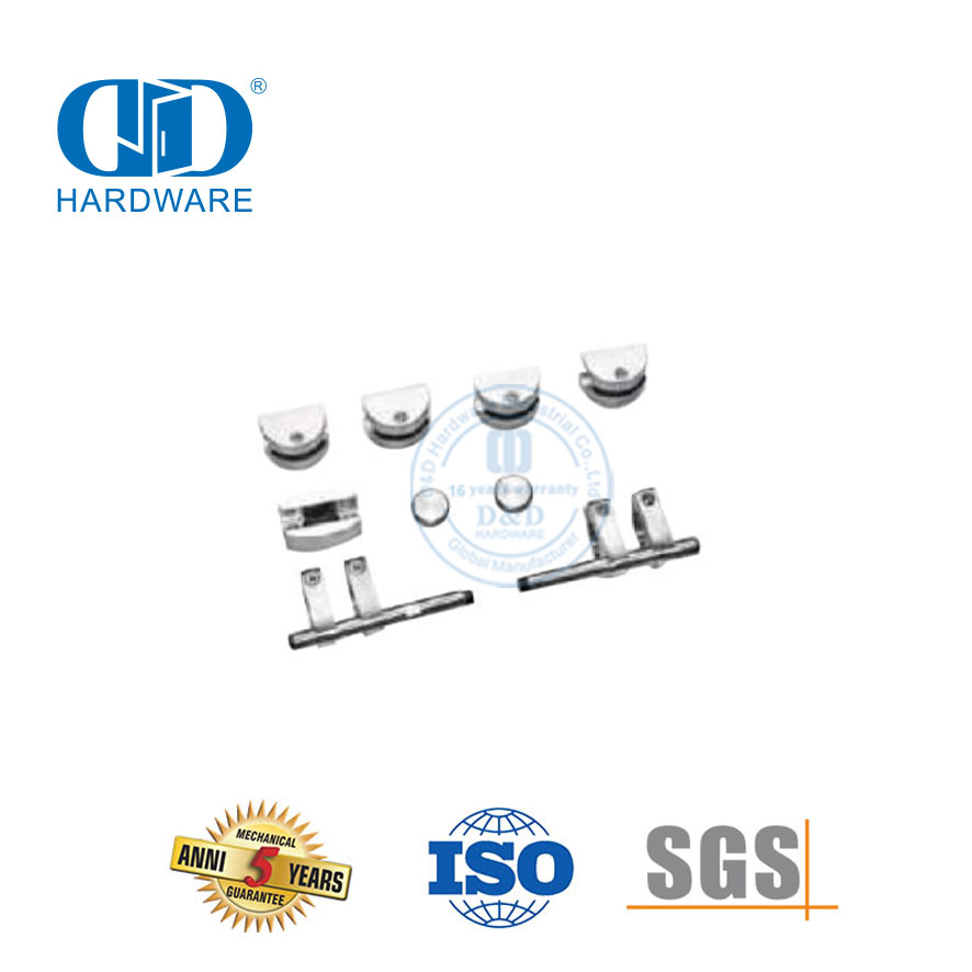 Stainless Steel House Cabinet Double Door Kits Slide Glass Barn Door Hardware Door Accessories-DDBD047