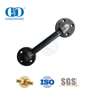 Stainless Steel Pipe Barn Door Pull Handle Black Rustic Industrial Grab Bar For Stairs Construction Hardware-DDBD114