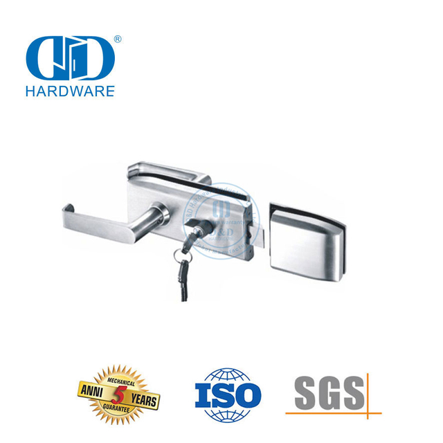 High Security Stainless Steel Glass Fitting Patch Hardware Door Lockset Handle Lock For Office School-DDGL002