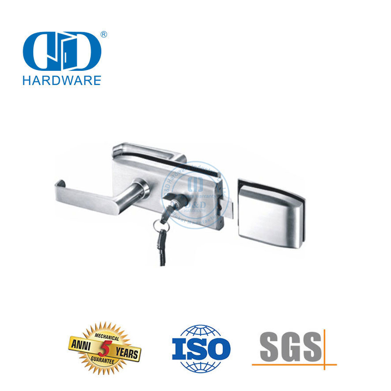 High Security Stainless Steel Glass Fitting Patch Hardware Door Lockset Handle Lock For Office School-DDGL002