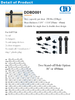 Stainless Steel Cabinet Kit Accessories Track Set Carbon Sliding Barn Wood Single Door Roller Hardware For Interior Door-DDBD001