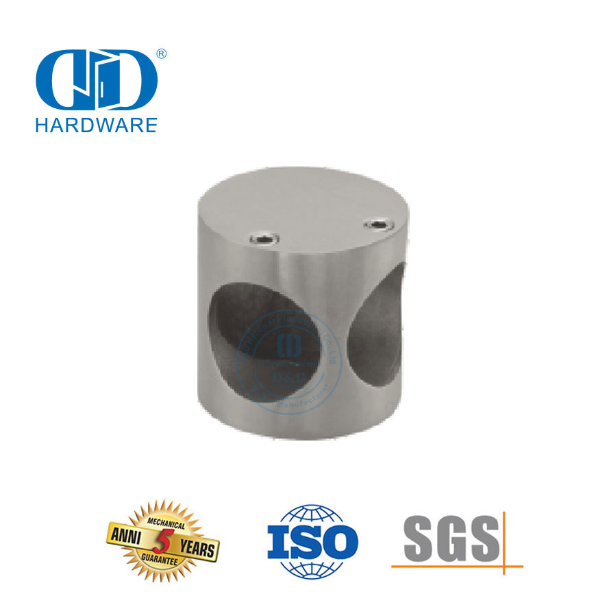 Stainless Steel Glass Shower Hinge Connector Wall Corner Connector Tube Connector-DDWC007