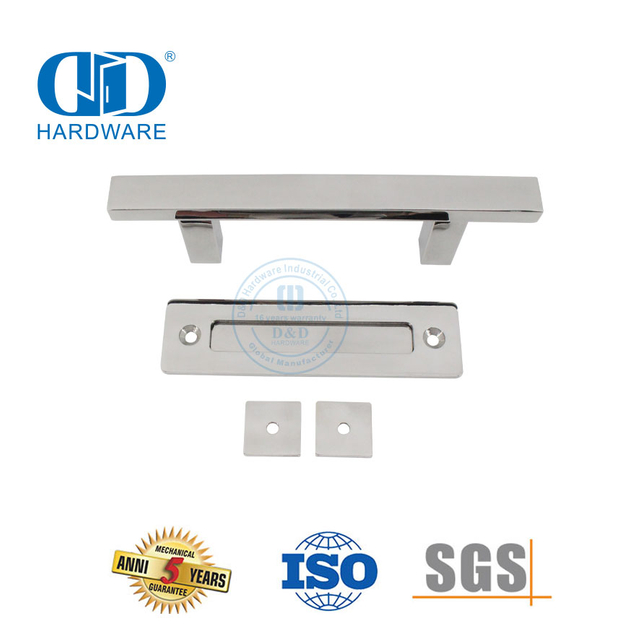 Stainless Steel Household Laundry Sliding Door Hardware Pss Finish Barn Door Handle Set-DDBD103 PSS