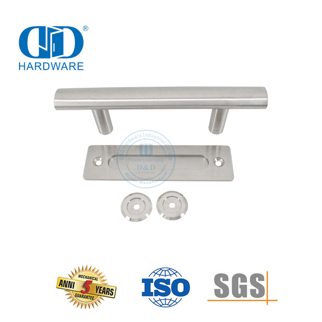 Stainless Steel Modern Design Commercial Residential Furniture Sliding Door Barn Pull Handle Backplate Door Handle-DDBD101 SSS