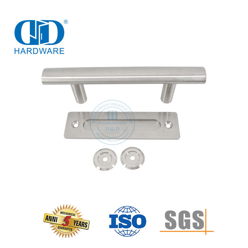 Stainless Steel Modern Design Commercial Residential Furniture Sliding Door Barn Pull Handle Backplate Door Handle-DDBD101 SSS
