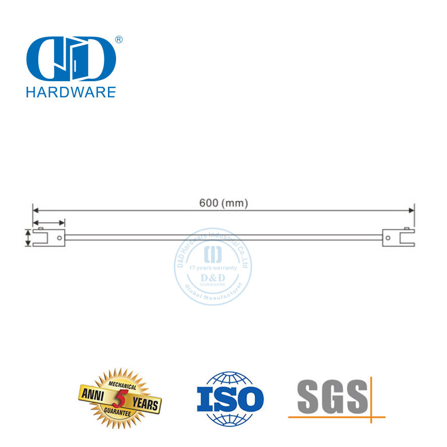 Stainless Steel Shower Cubicle System Adjustable Bathroom Telescopic Rods Panel Connector-DDSC021