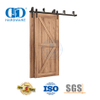 Stainless Steel Hidden Track Concealed Matt Black Wooden Sliding Barn Door Roller Set Hardware-DDBD022