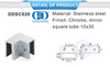 Stainless Steel Glass Panel Bracket Connector Pipe Connector Glass Bracket Connector to Support Pipe-DDSC020