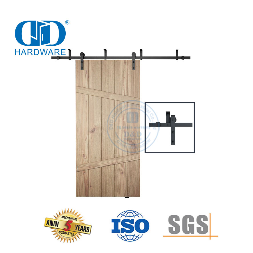 Stainless Steel Door Hardware Track Set Barn Wood Door Hardware Bi-folding Barn Door Hardware-DDBD007