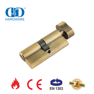 Antique Brass Euro Profile EN 1303 Toilet Door Cylinder for Mortise Lock-DDLC007-70mm-AB