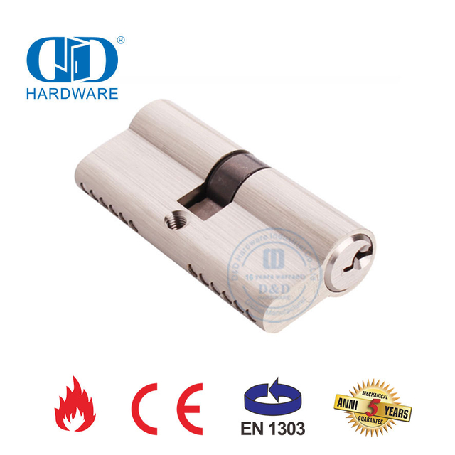 EN 1303 Satin Nickel Finish Brass Euro Standard Durable Hardware Commercial Door Cylinder-DDLC003-70mm-SN