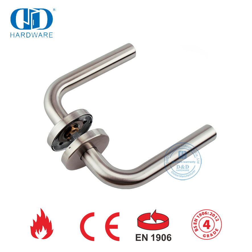Furniture Hardware Accessories EN 1906 Bedroom Door Hollow Lever Handle-DDTH002-SSS