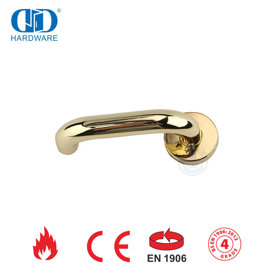 Stainless Steel 304 BS EN 1906 Lever Handle for Wooden Door-DDTH001-PVD