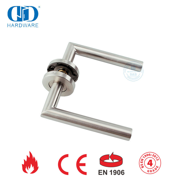 Satin Finish EN 1906 Secuity Door Handles for Metal Door-DDTH003-SSS