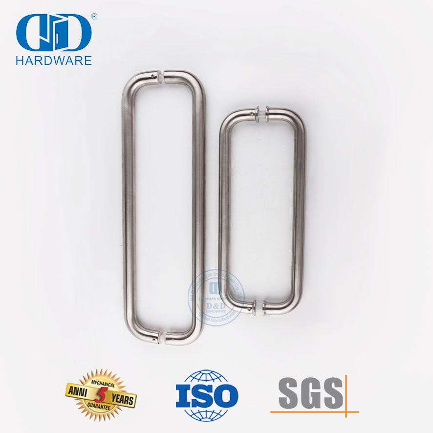 High Quality Round Tube H-Type Stainless Steel Glass Shower Door Knobs Glass Door Handle-DDPH007