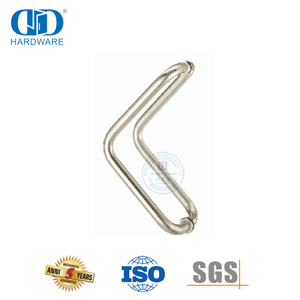 Satin 316 Stainless Steel Glass Mounted Back-to-Back Elbow Style Pull Handle-DDPH012