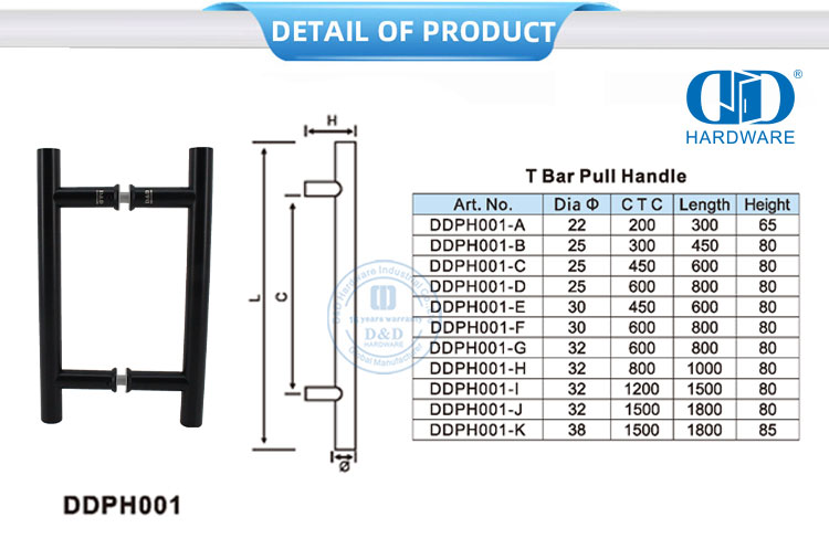 Glass Door Pull Handle