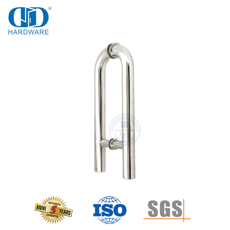Entry Round Tube Big U-shaped Bathroom Glass Door Pull Handle-DDPH010