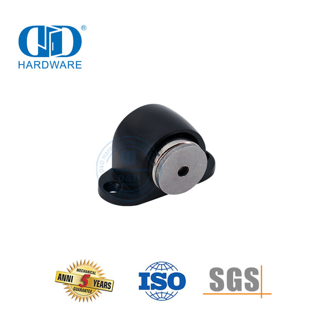 Black Color Manufacturer Stainless Steel Door Plug Land Sucking Rubber Door Stopper-DDDS031