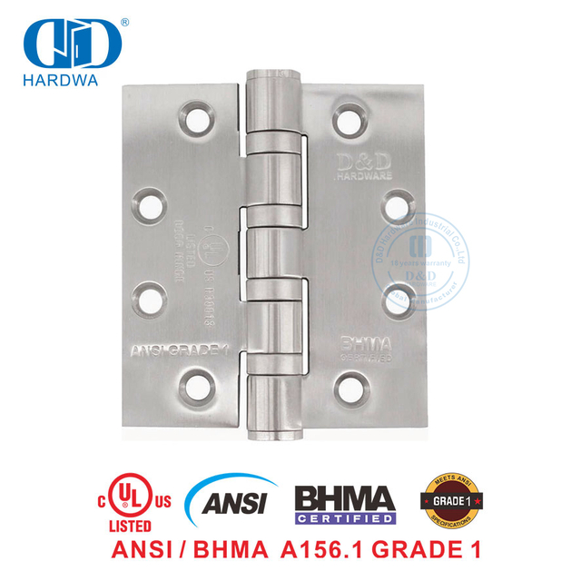 BHMA ANSI Grade 1 Heavy Duty Commercial Interior Door Hinge for Saudi Arabia-DDSS001-ANSI-1-5x4.5x4.8mm