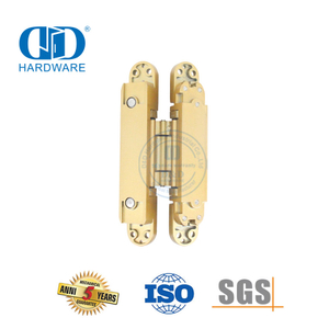 Architectural Hardware Fittings Zinc Alloy Concealed Hidden Heavy Duty Smoothly Adjusting 180 Degree Residential Metal Wooden Door Hinge-DDCH008-G80