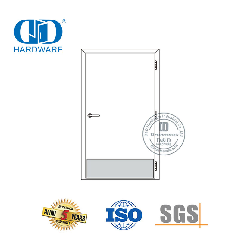 Factory Amercian Market Stainless Steel Usage Protective Armor Commercial Bottom Metal Front Door Kick Plate-DDKP002