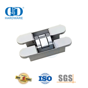 Zinc Alloy Aluminum 3D Concealed Invisible Building Hardware Fittings 180 Degree Soft Closing Toilet Restroom Door Hinge-DDCH0011