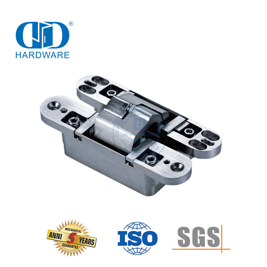 China Factory SUS304 Concealed Invisible Dimensional Adjustable 180 Degree Swing Double Door Hinge-DDCH0012