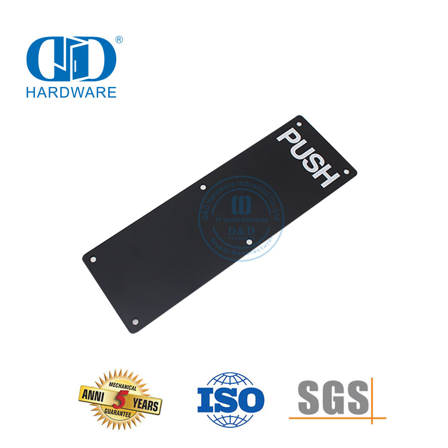 Push Plate Stainless Steel Black Sign Plate Commercial Toilet Hospital School Door Signature Plate-DDSP005