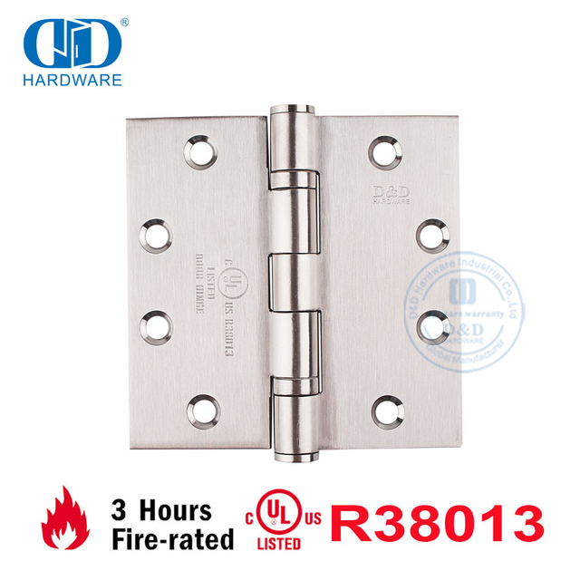 Furniture Hardware American Stainless Steel UL Certificate Fireproof Mortise Window Hospital Government Door Hinge-DDSS002-FR-4.5X4.5X3.4mm