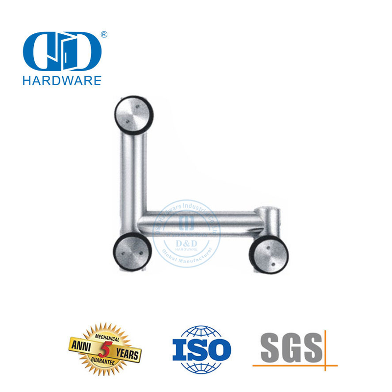Stainless Steel Glass Wall Corner Swing Door Fitting Over Panel Pivot Glass Hardware-DDGP009