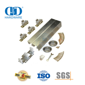 Stainless Steel Modern Quiet Bypass Concealed Sliding Barn Door Hardware Steel Garage Hardware-DDBD070