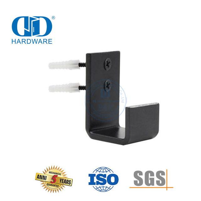 Stainless Steel Black Wall Mount Adjustable Sliding Barn Door Hardware Floor Guide Door Bottom Floor Guide-DDBD087