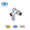Hardware Manufacture Stainless Steel 90 Degree 3 Way Tee Rail Connector Commercial Shower Cubicle System-DDSC041