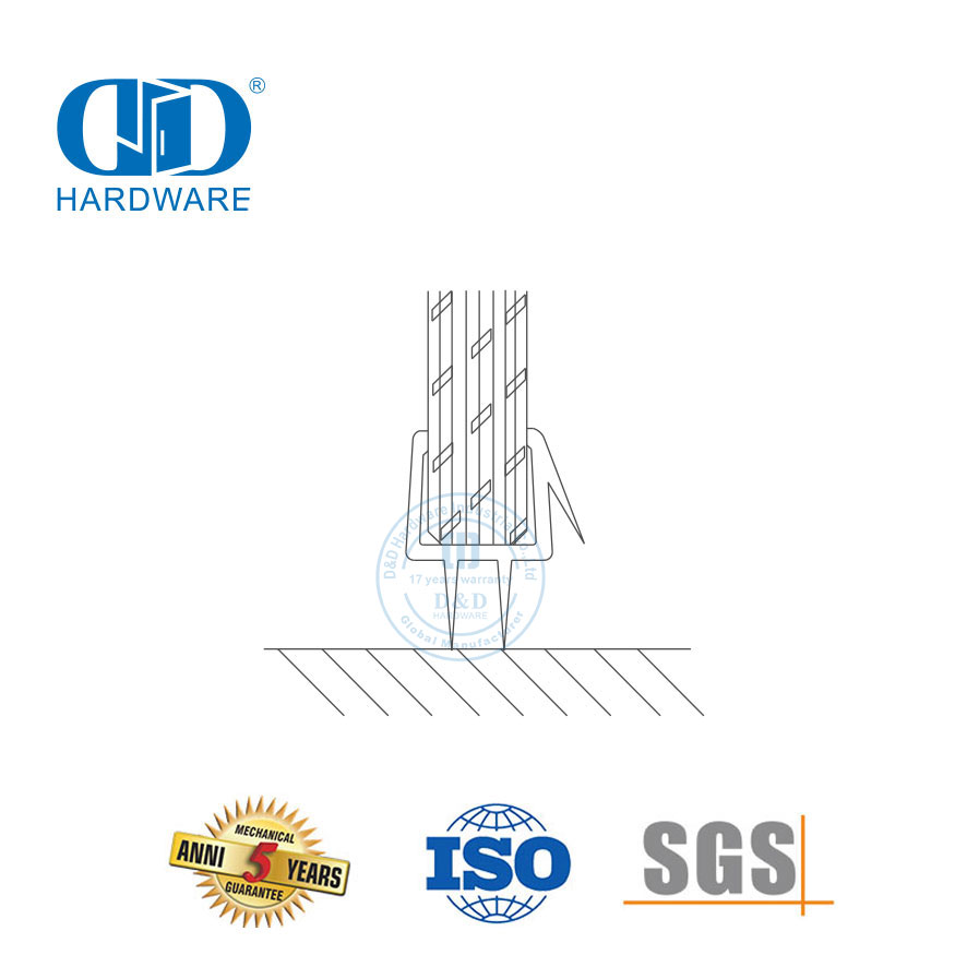 High Quality Glass Hardware PVC Glass Door Top Seal Silicone Rubber Seal Strip Shower Sealing Strip-DDWS005