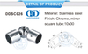 Stainless Steel Round Tube Connector Bathroom Holder Shower Tube Connectors Panel Connector Glass Fittings-DDSC026