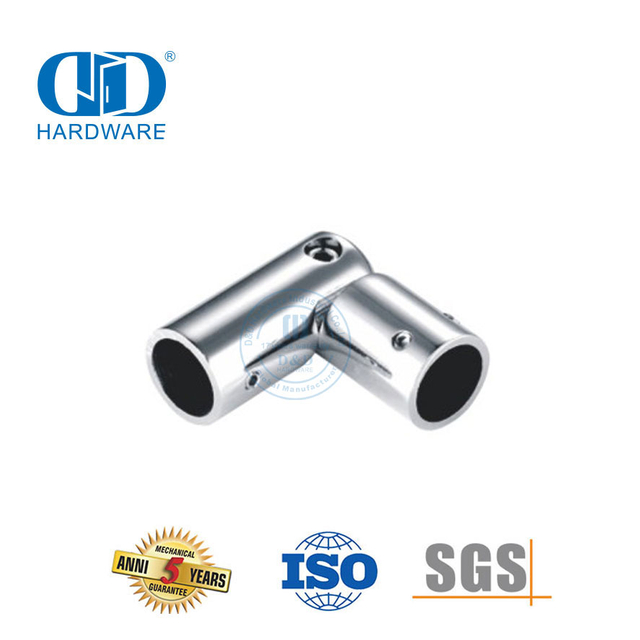 Stainless Steel Glass Door Accessory Panel Bracket Connector Pipe Bar Holder Connector For Guardrail Stairway-DDSC028