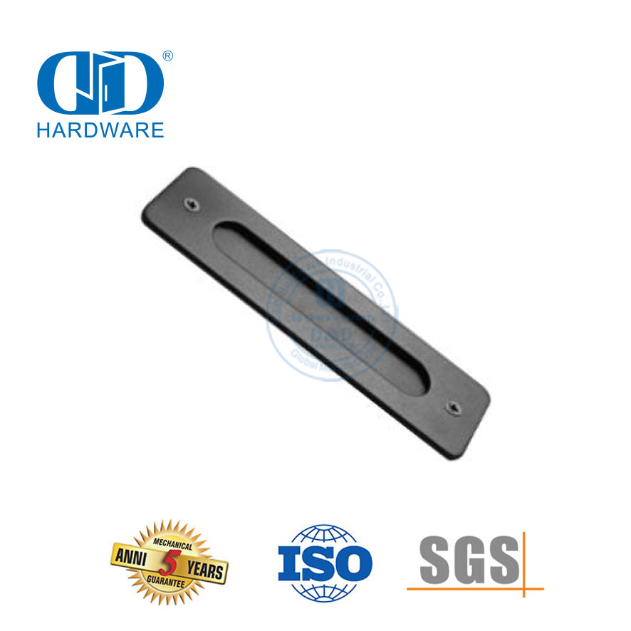 Stainless Steel Rectangular Recessed Barn Door Finger Pull Sliding Closet Door Handles-DDBD112