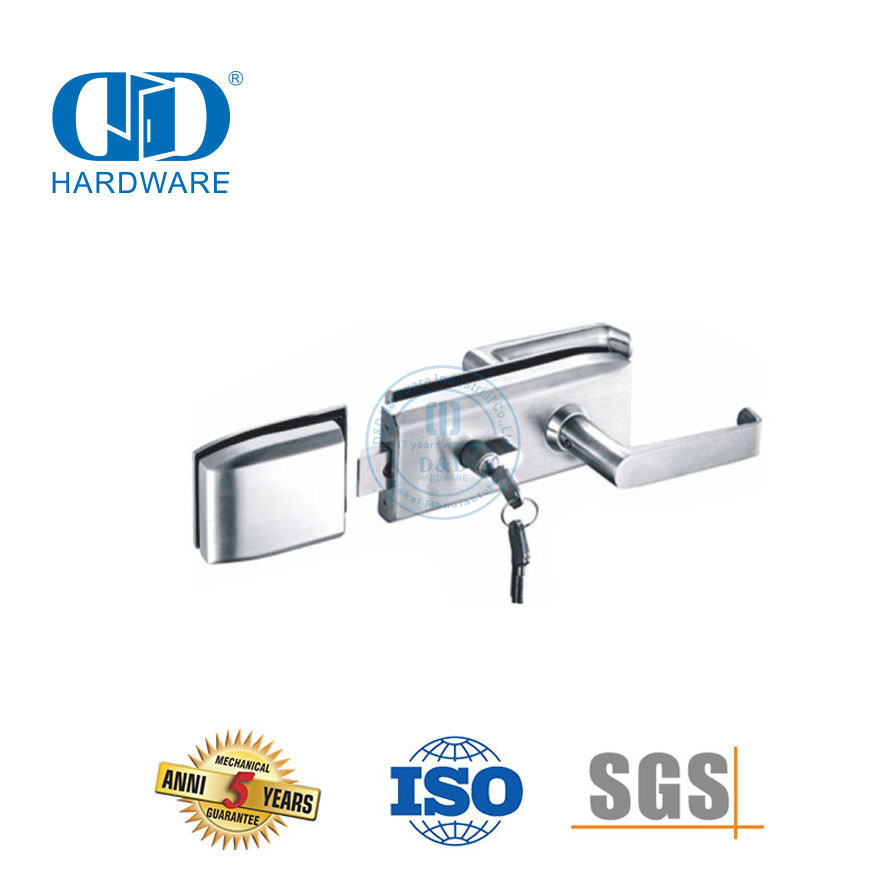 High Security Stainless Steel Glass Fitting Patch Hardware Door Lockset Handle Lock For Office School-DDGL002