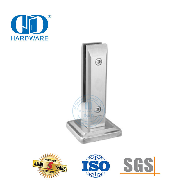 Stainless Steel Stair Rai Parts Glass Railing Balustrade Fittings Clamp Spigot Glass Clamp Bracket-DDHB007