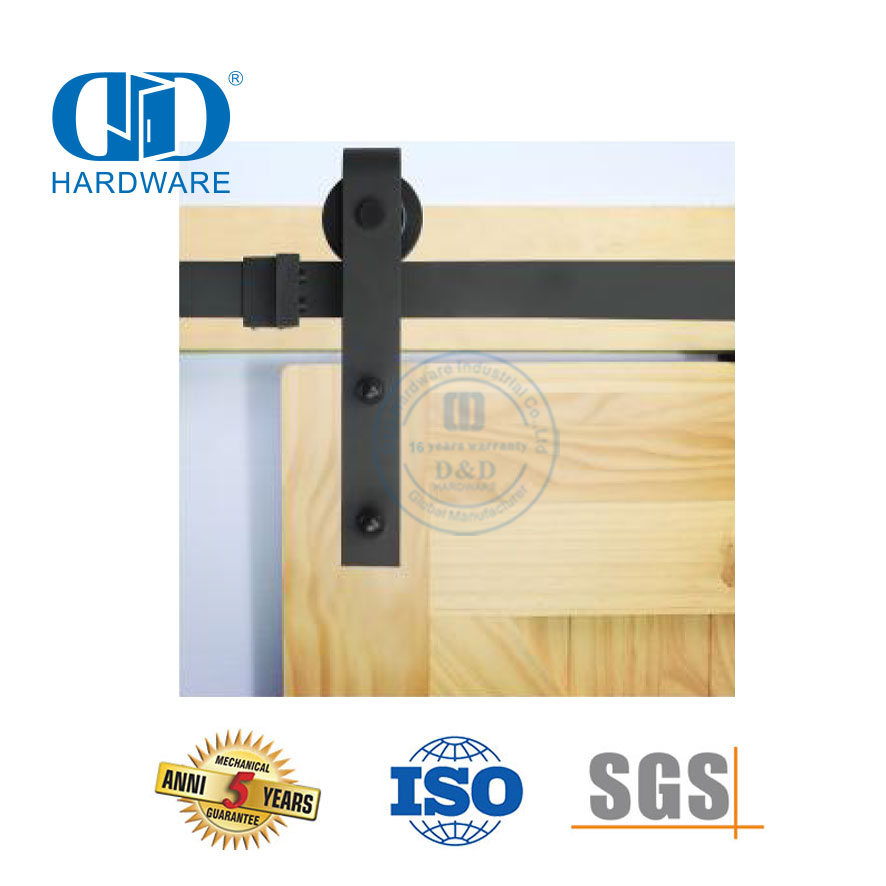 Stainless Steel Cabinet Kit Accessories Track Set Carbon Sliding Barn Wood Single Door Roller Hardware For Interior Door-DDBD001
