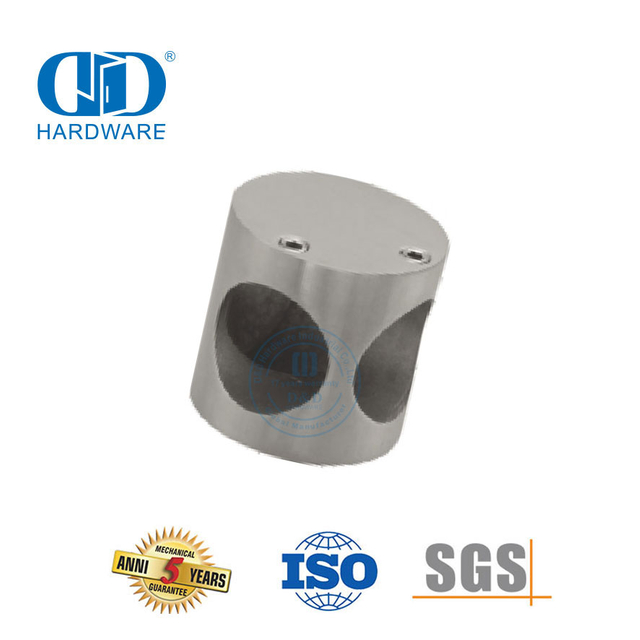 Stainless Steel Glass Shower Hinge Connector Wall Corner Connector Tube Connector-DDWC007