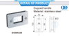 Stainless Steel Glass Sliding Door Hardware Glass Sliding Door Square Type Cupped Handle-DDSK020