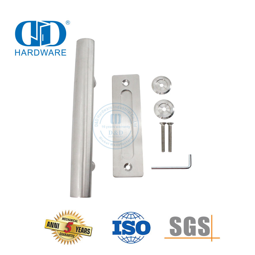 Stainless Steel Modern Design Commercial Residential Furniture Sliding Door Barn Pull Handle Backplate Door Handle-DDBD101 SSS