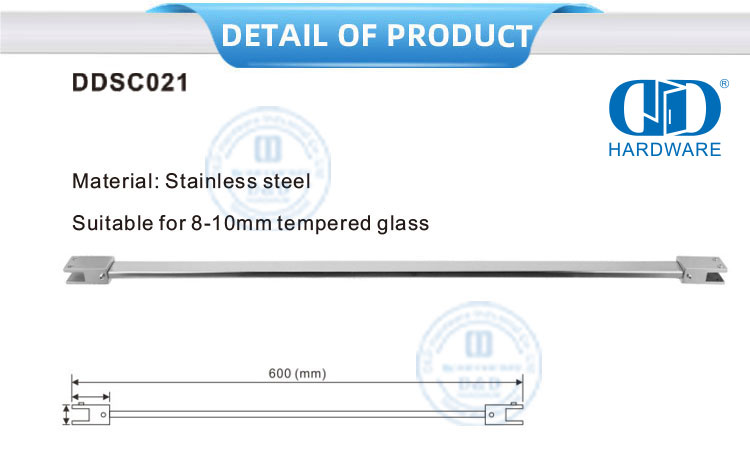 Stainless Steel Shower Cubicle System Adjustable Bathroom Telescopic Rods Panel Connector-DDSC021