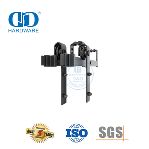Stainless Steel Hidden Track Concealed Matt Black Wooden Sliding Barn Door Roller Set Hardware-DDBD022