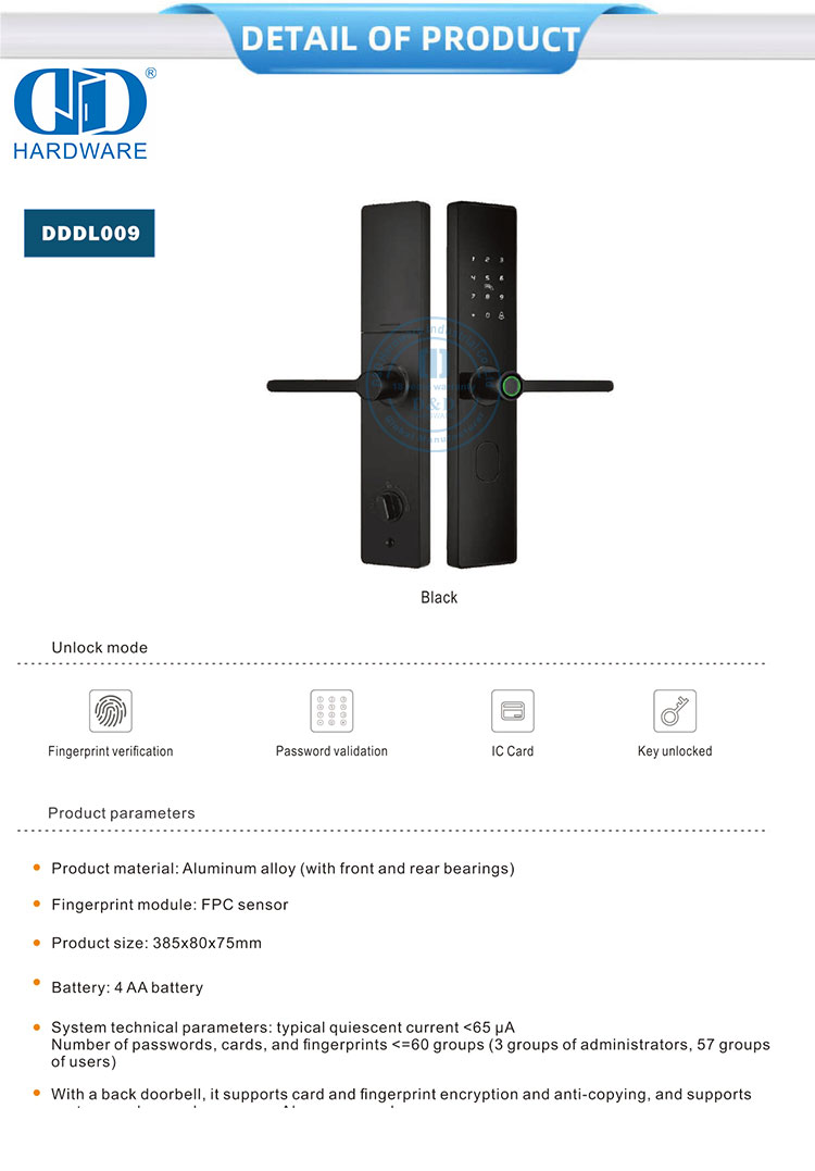 entry smart door lock